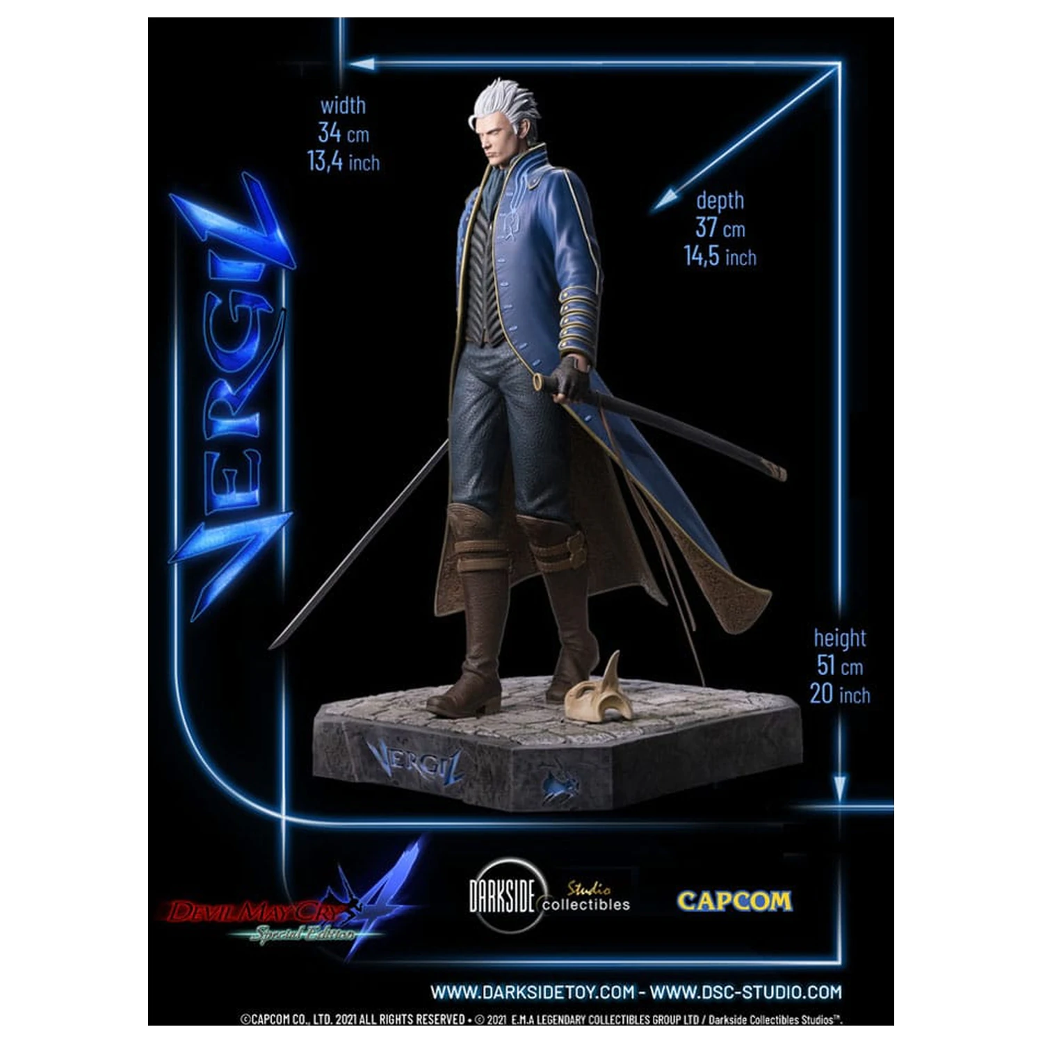 Devil May Cry 4 Premium Statua 1/4 Vergil 51 cm fotografija proizvoda