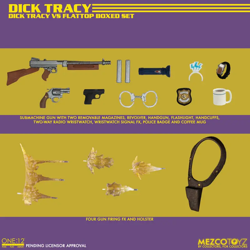 Dick Tracy akcijske figure 1/12 Dick Tracy protiv Flattopa set u kutiji 17 cm fotografija proizvoda