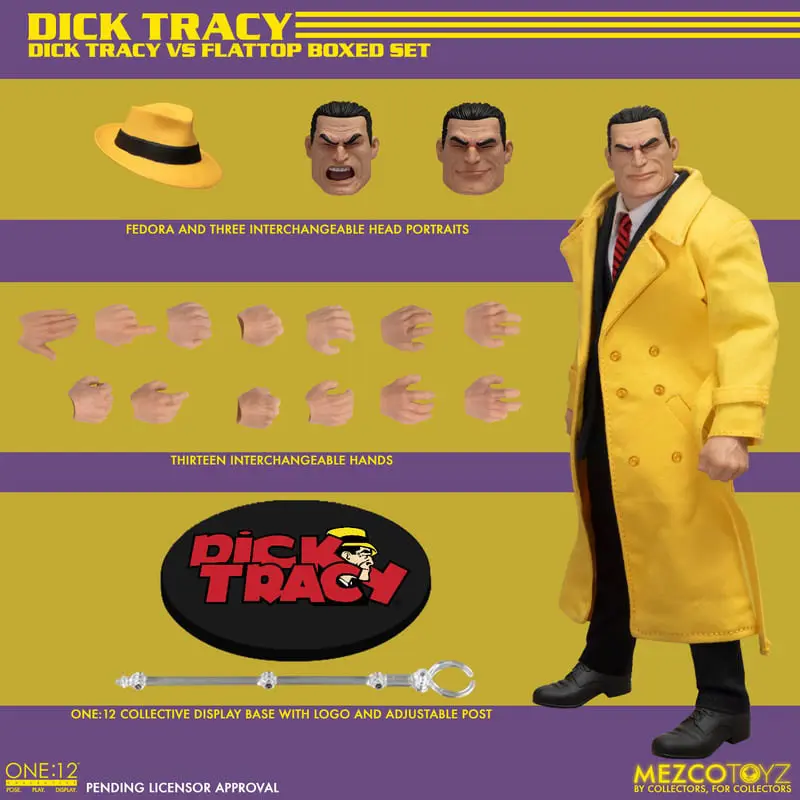 Dick Tracy akcijske figure 1/12 Dick Tracy protiv Flattopa set u kutiji 17 cm fotografija proizvoda