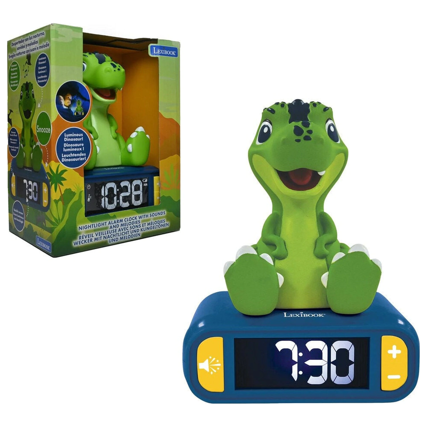Dinosaur 3D noćno svjetlo digitalna budilica fotografija proizvoda