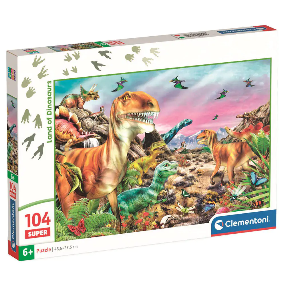 Dinosaur Land super puzzle 104 komada fotografija proizvoda