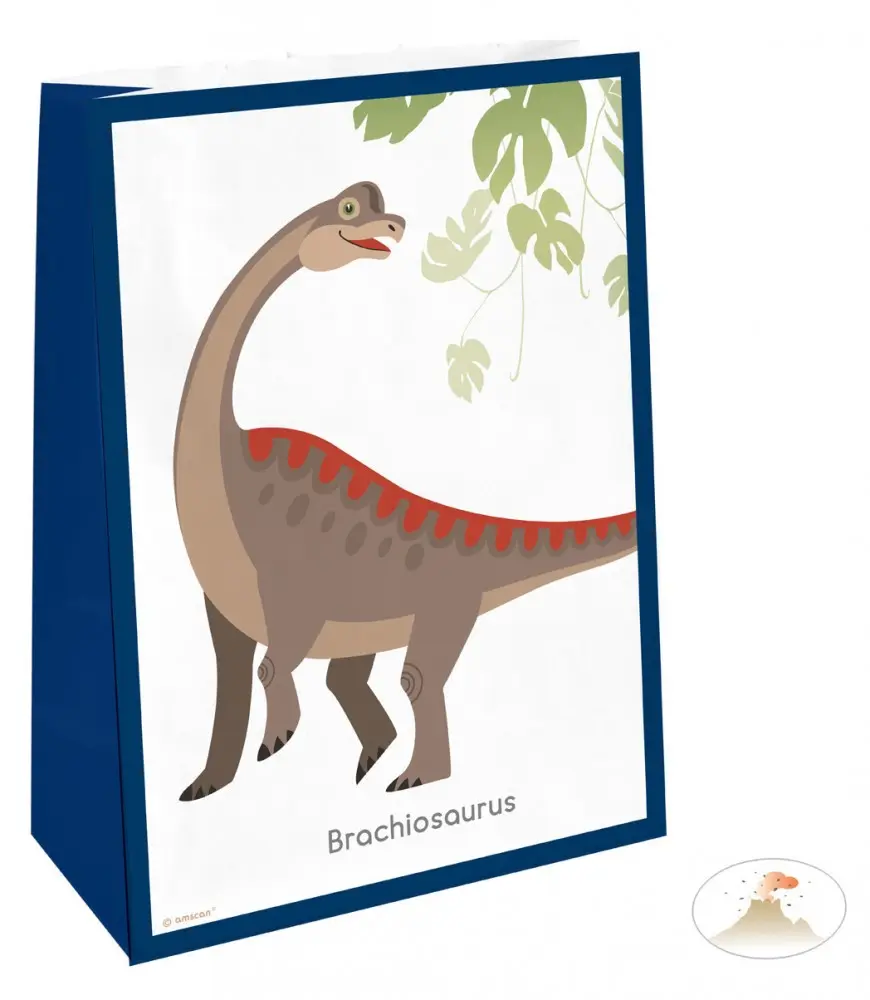 Dinosaur papirnate vrećice - pakiranje od 4 komada fotografija proizvoda