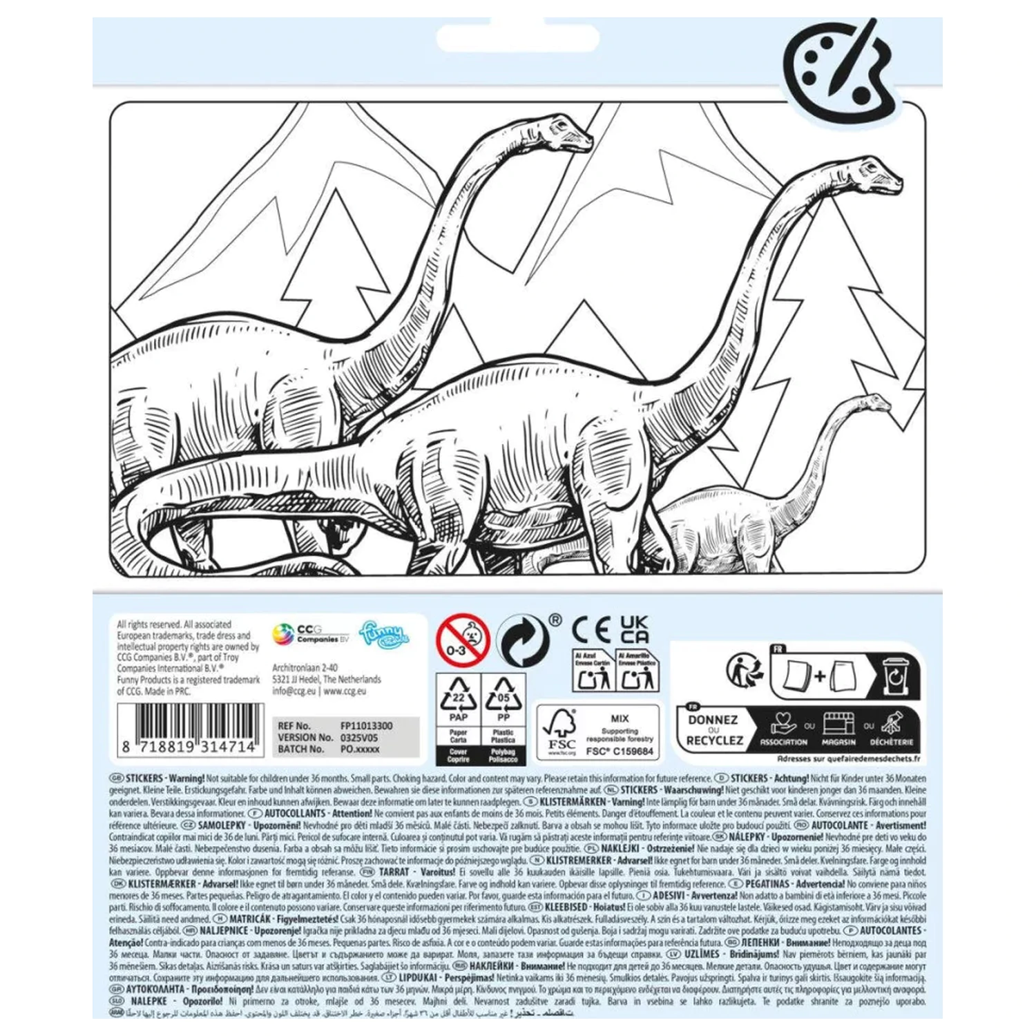 Dinosaur Roarsome Naljepnica fotografija proizvoda