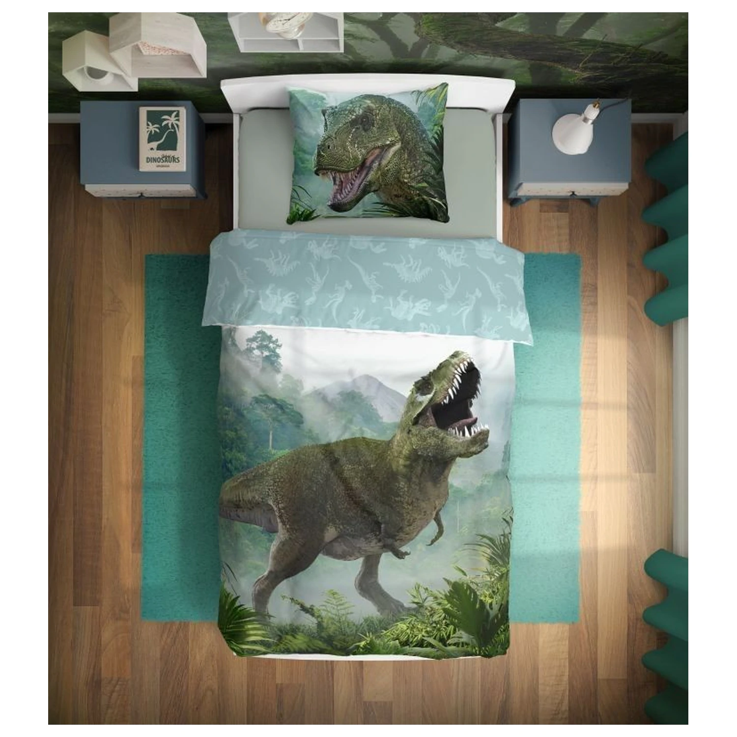 Dinosaur T-Rex Forest Navlaka za poplun fotografija proizvoda
