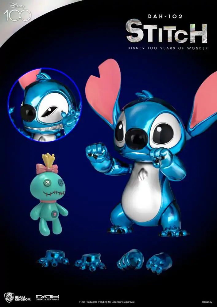 Disney 100 Years of Wonder Dynamic 8ction Heroes akcijska figura 1/9 Stitch (Lilo & Stitch) 16 cm fotografija proizvoda