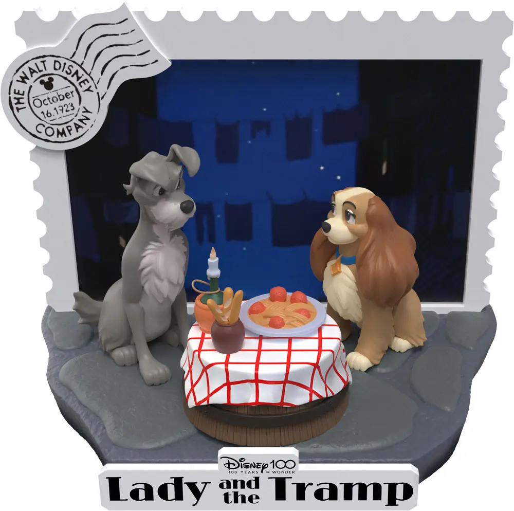 Disney 100th Anniversary D-Stage PVC Diorama Lady And The Tramp 12 cm fotografija proizvoda