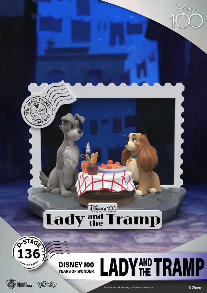Disney 100th Anniversary D-Stage PVC Diorama Lady And The Tramp 12 cm fotografija proizvoda