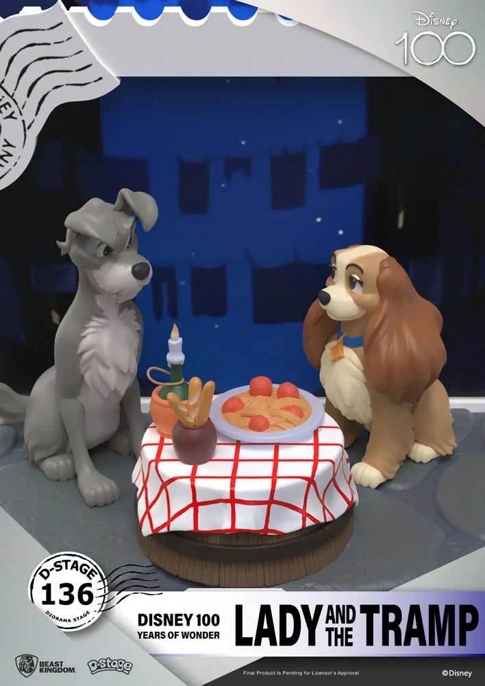 Disney 100th Anniversary D-Stage PVC Diorama Lady And The Tramp 12 cm fotografija proizvoda