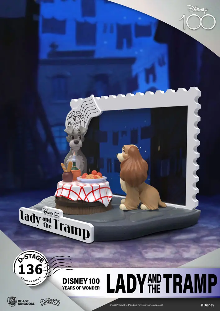 Disney 100th Anniversary D-Stage PVC Diorama Lady And The Tramp 12 cm fotografija proizvoda