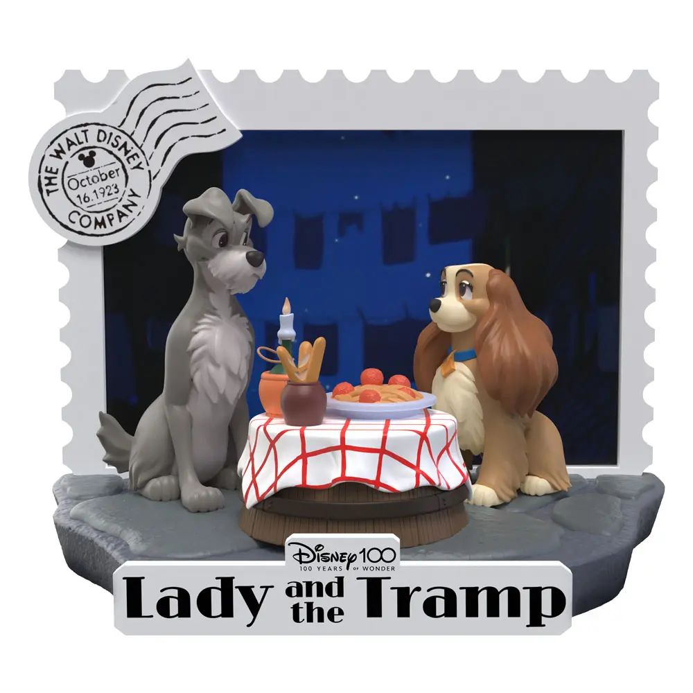 Disney 100th Anniversary D-Stage PVC Diorama Lady And The Tramp 12 cm fotografija proizvoda