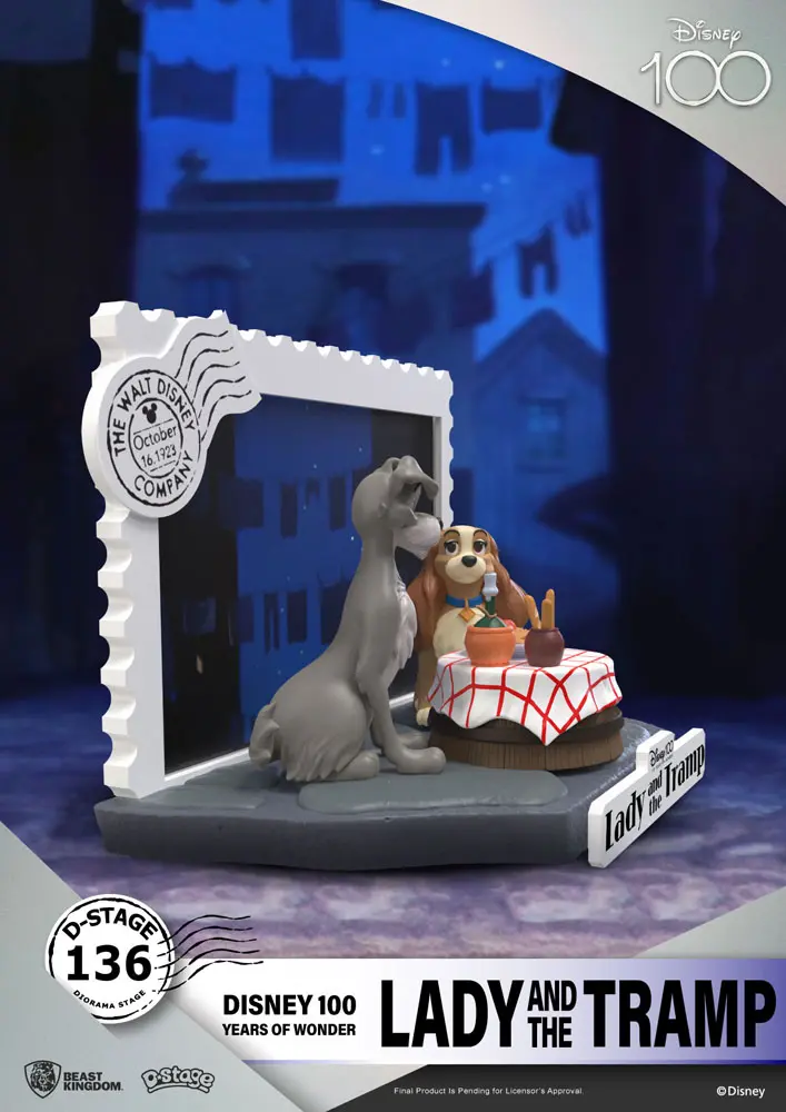 Disney 100th Anniversary D-Stage PVC Diorama Lady And The Tramp 12 cm fotografija proizvoda