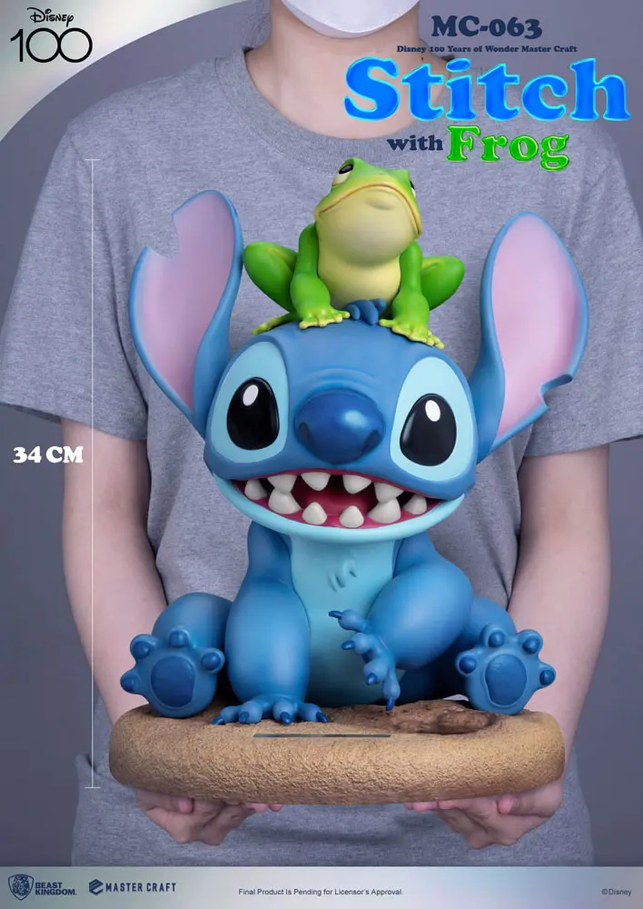 Disney 100th Master Craft Kip Stitch s žabom 34 cm fotografija proizvoda