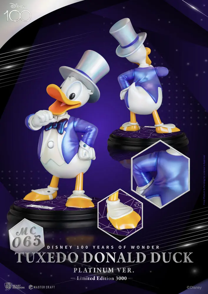 Disney 100th Master Craft Kip, Tuxedo Donald Duck (Platinum Ver.) fotografija proizvoda