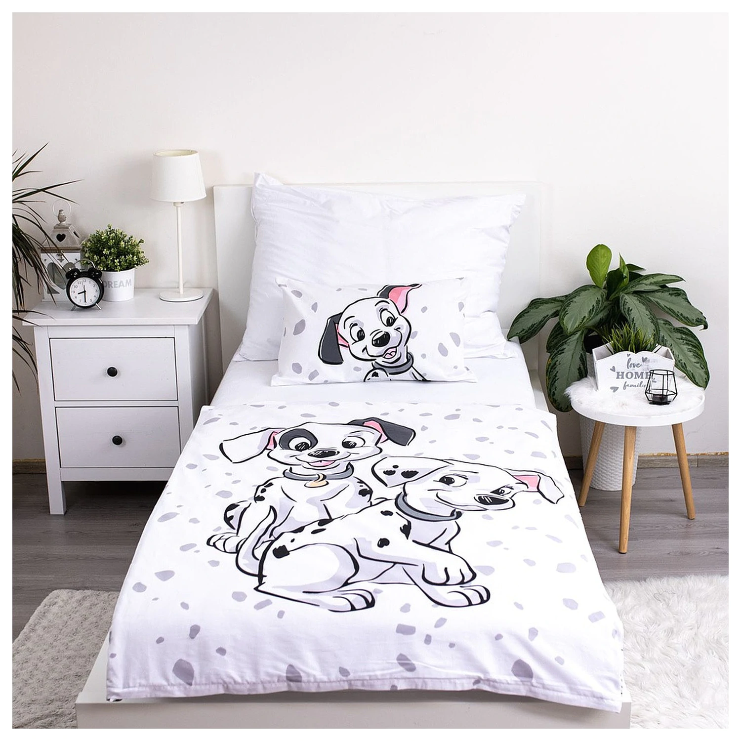 Disney 101 Dalmatians Bijela navlaka za poplun za malu i predškolsku djecu fotografija proizvoda