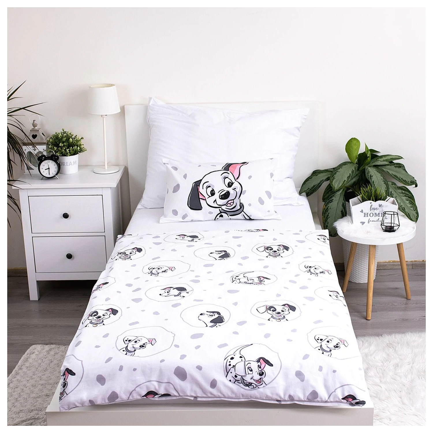 Disney 101 Dalmatians Bijela navlaka za poplun za malu i predškolsku djecu fotografija proizvoda