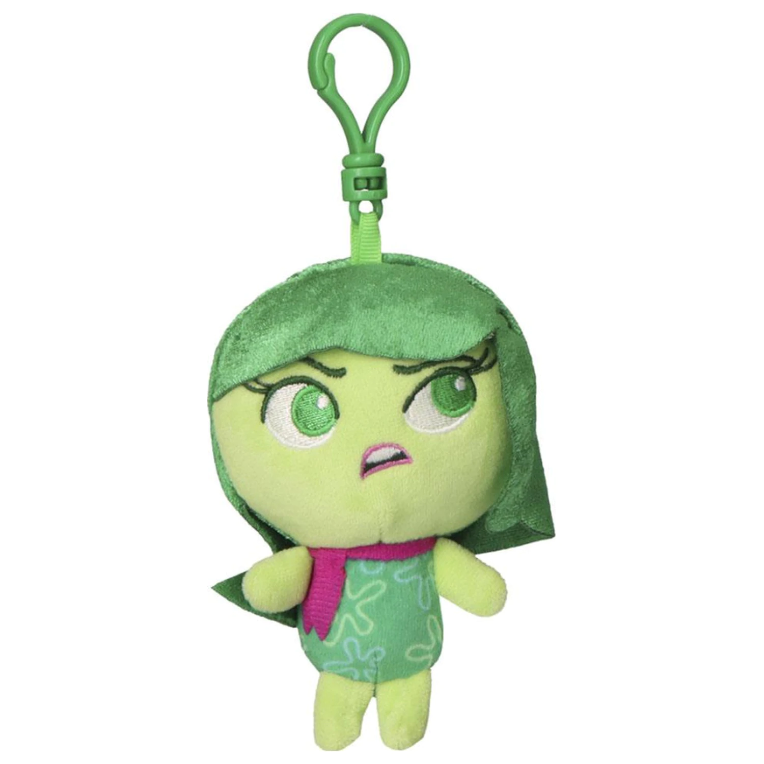 Disney Inside Out Disgust 3D plišana figura s kopčom, privjesak za torbu 12 cm fotografija proizvoda