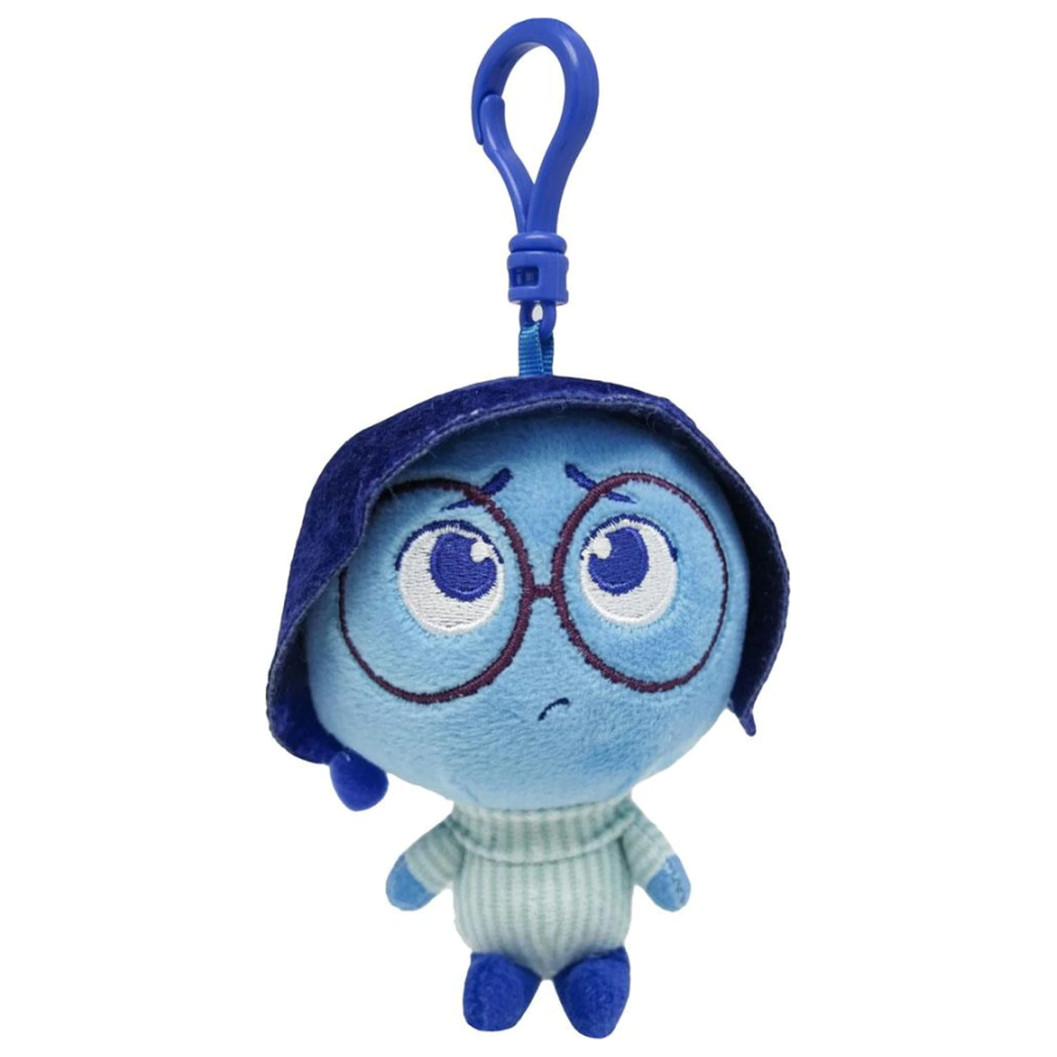 Disney Inside Out Sadness 3D plišana figura s vješalicom, privjesak za torbu 12 cm fotografija proizvoda