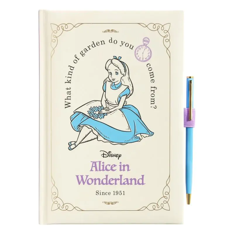 Disney Alice in Wonderland A5 premium bilježnica + kemijska olovka fotografija proizvoda