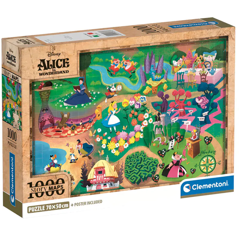 Disney Alice in Wonderland puzzle s kartom 1000 komada fotografija proizvoda