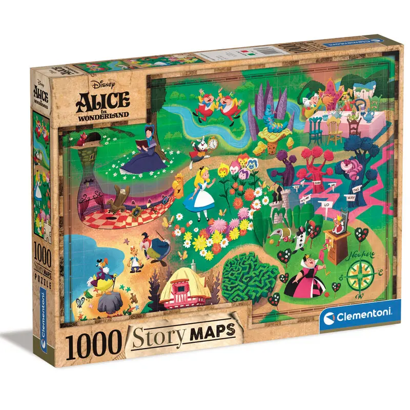 Disney Story Maps Jigsaw Puzzle Alice in Wonderland (1000 dijelova) fotografija proizvoda