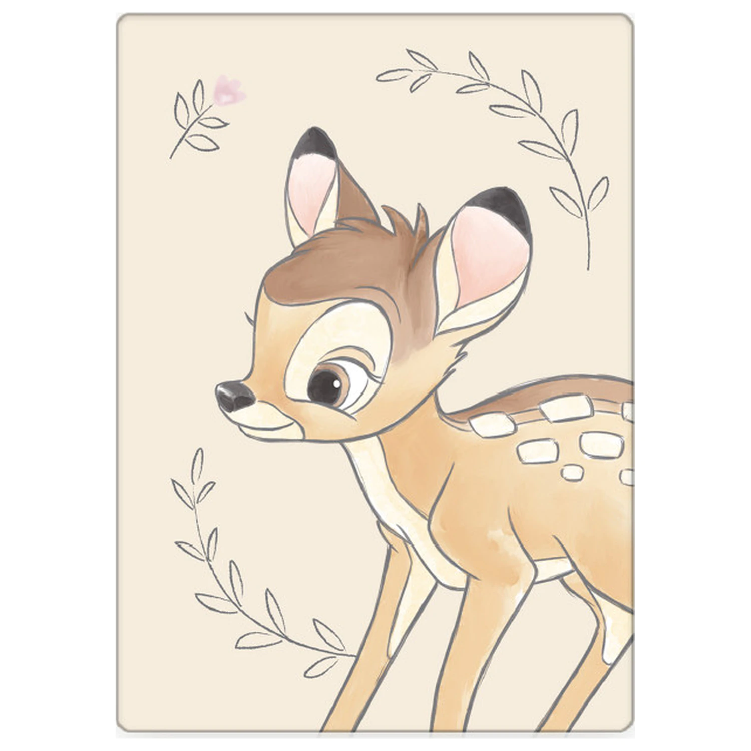 Disney Bambi Bež pokrivač od flisa fotografija proizvoda