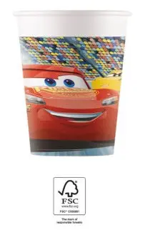 Disney Cars 3 papirnate čaše, pakiranje od 8 komada, 200 ml, FSC fotografija proizvoda