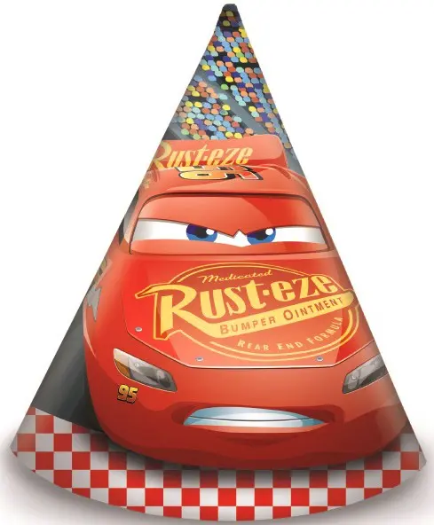 Disney Cars, Cars Party Hat, Cone Hat 6 komada fotografija proizvoda
