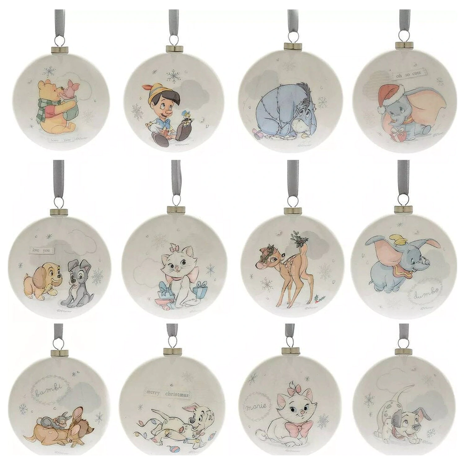 Disney Characters Set od 12 božićnih kuglica fotografija proizvoda