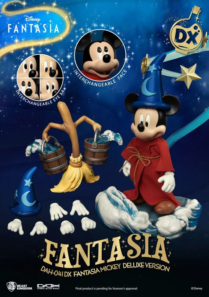 Disney Classic Dynamic 8ction Heroes akcijska figura 1/9 Mickey Fantasia Deluxe Version 21 cm fotografija proizvoda