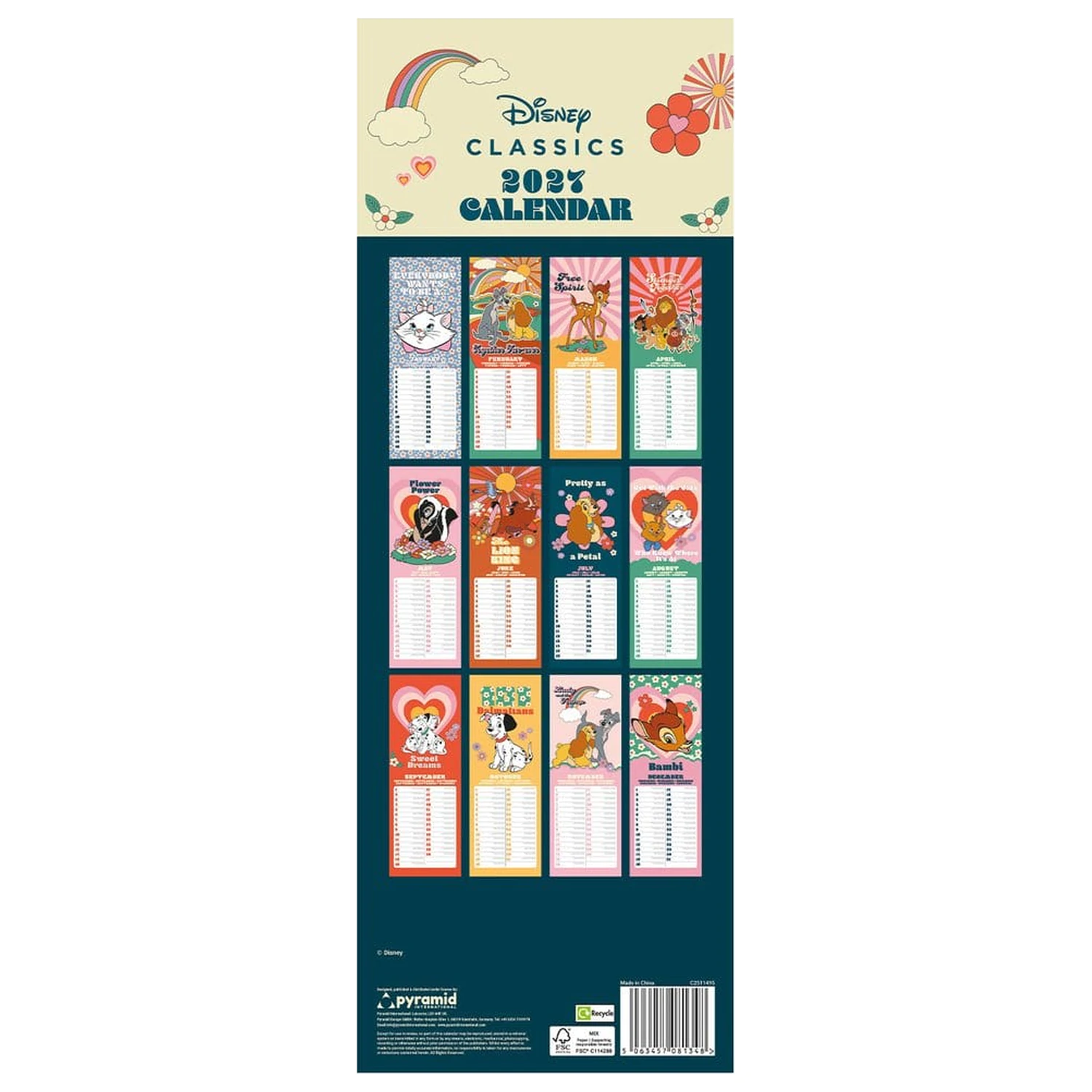 Disney Classics kalendar osjećaj 70-ih 2027 42 x 15 cm fotografija proizvoda