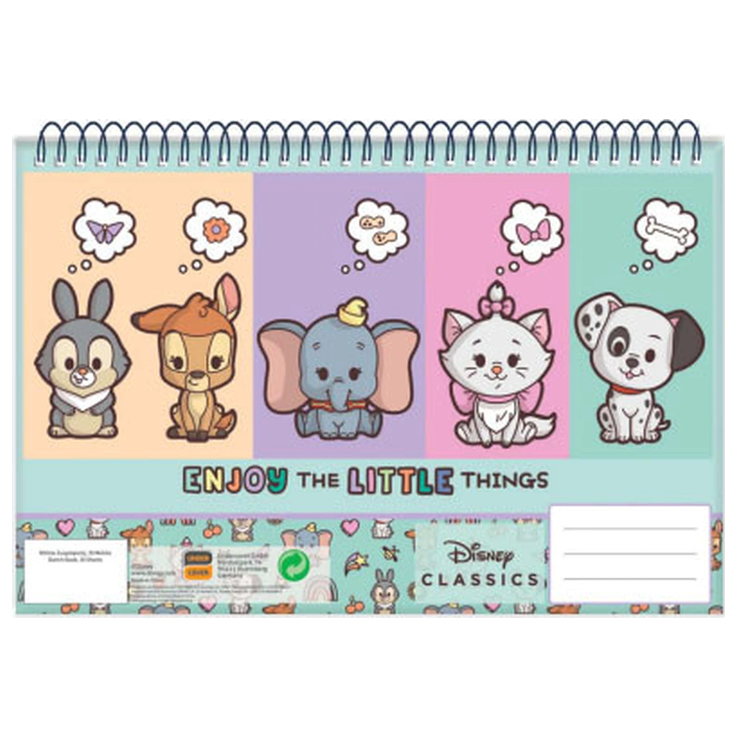 Disney Classics Animals A/4 spiralna bilježnica za skiciranje, 30 listova fotografija proizvoda