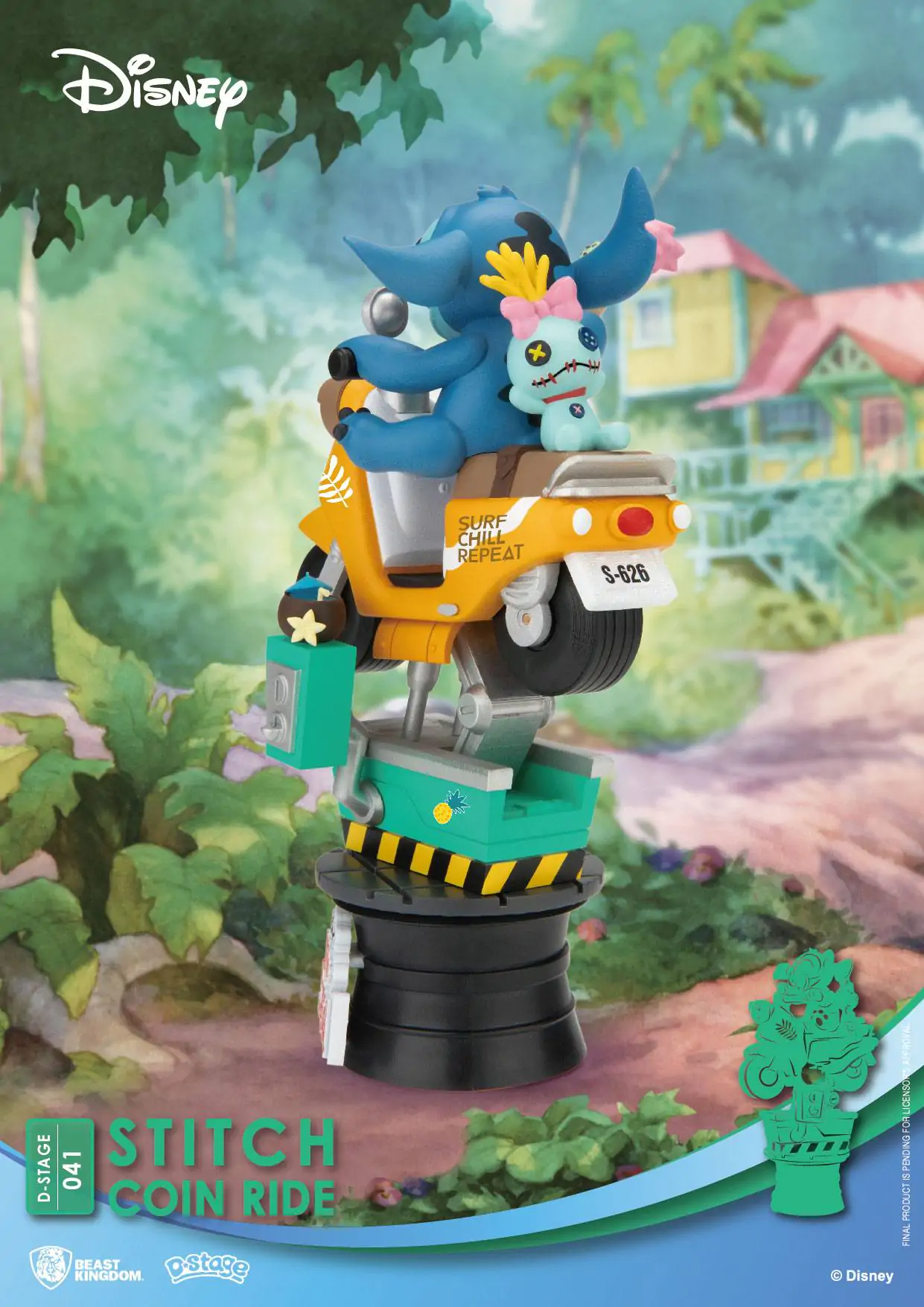 Disney D-Stage PVC Diorama Stitch Vožnja na novčić 16 cm fotografija proizvoda