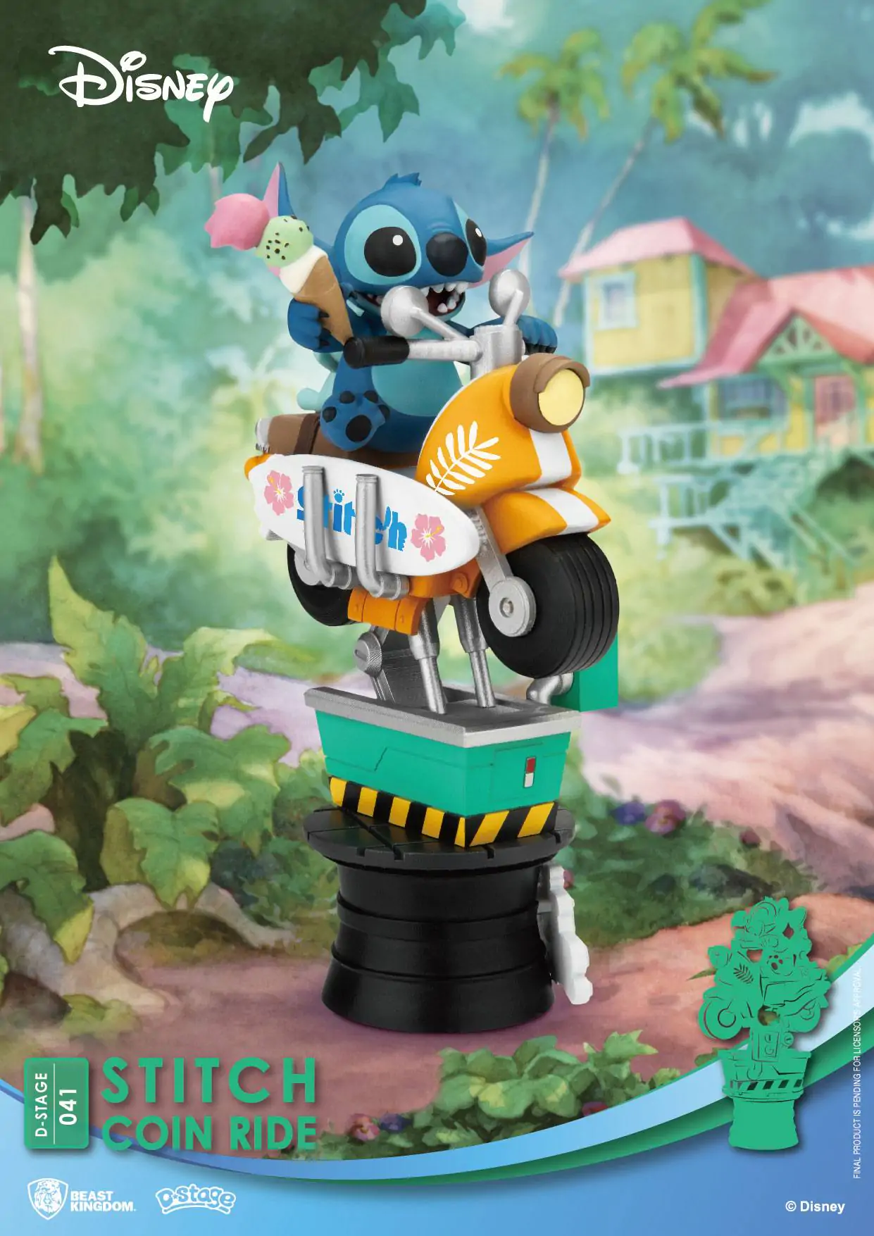 Disney D-Stage PVC Diorama Stitch Vožnja na novčić 16 cm fotografija proizvoda