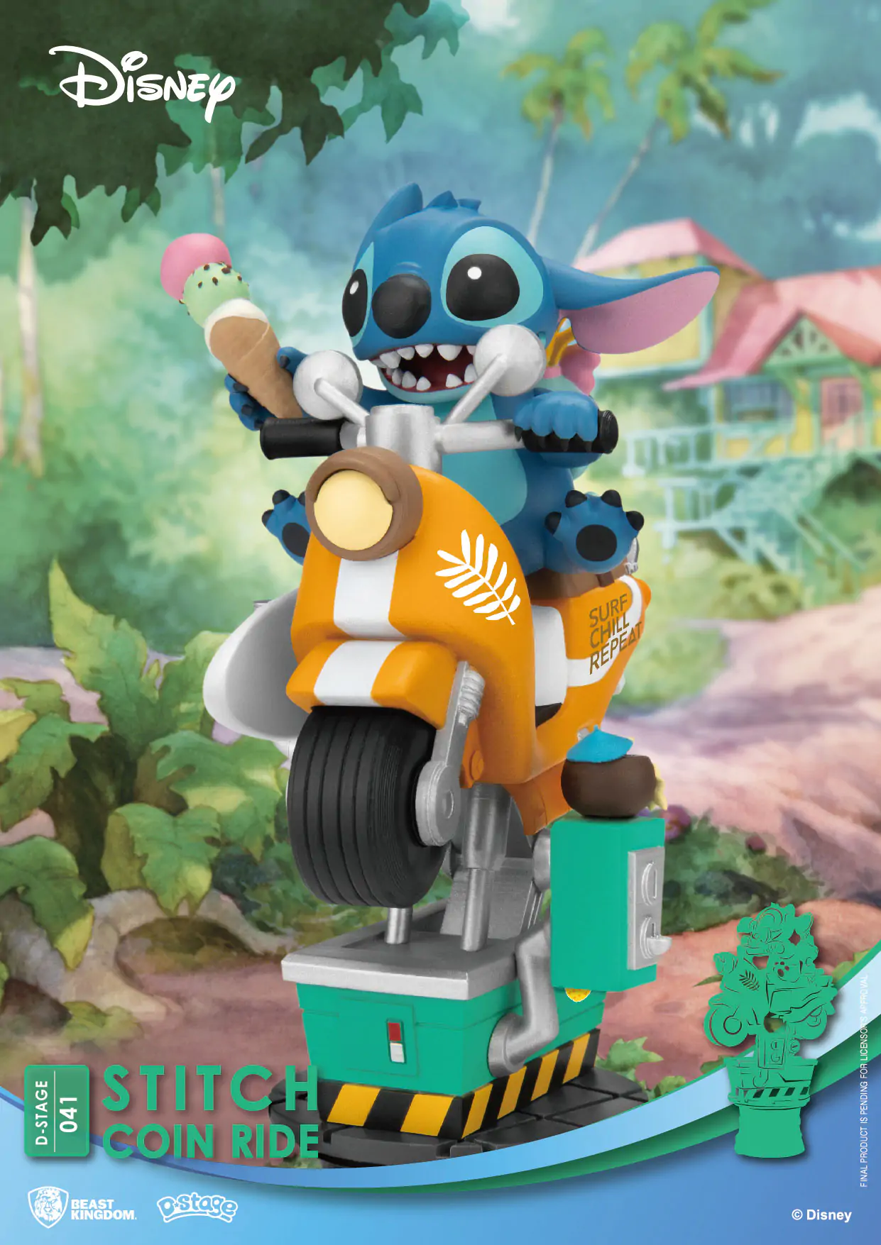 Disney D-Stage PVC Diorama Stitch Vožnja na novčić 16 cm fotografija proizvoda