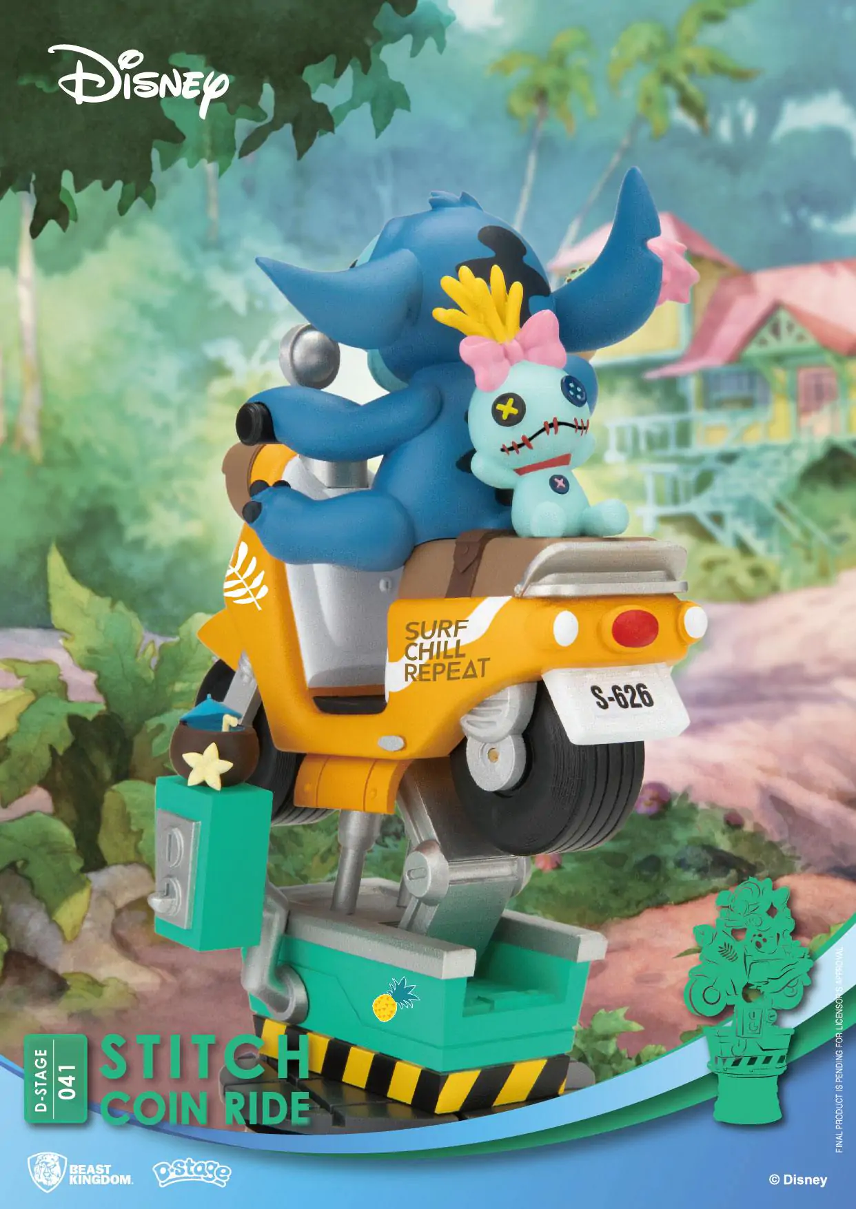Disney D-Stage PVC Diorama Stitch Vožnja na novčić 16 cm fotografija proizvoda