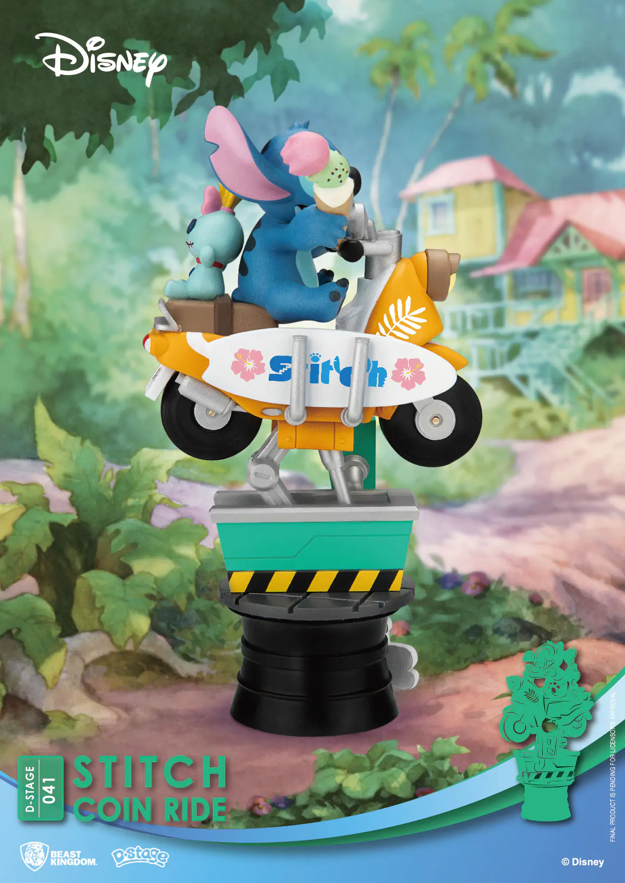 Disney D-Stage PVC Diorama Stitch Vožnja na novčić 16 cm fotografija proizvoda