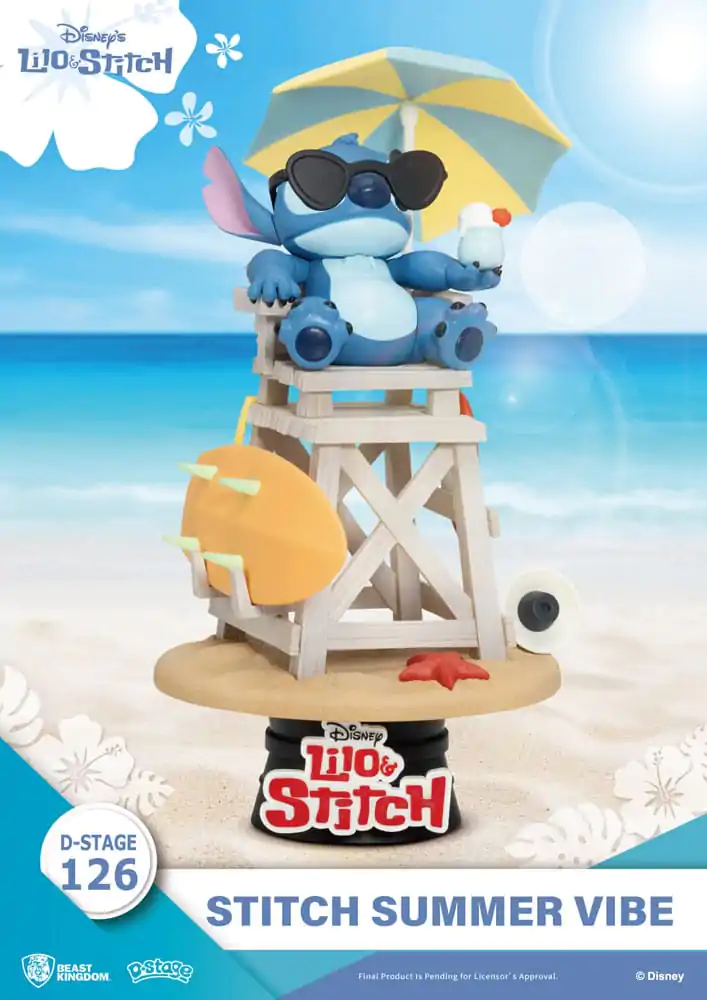 Disney D-Stage PVC Diorama Stitch Summer Vibe 16 cm fotografija proizvoda