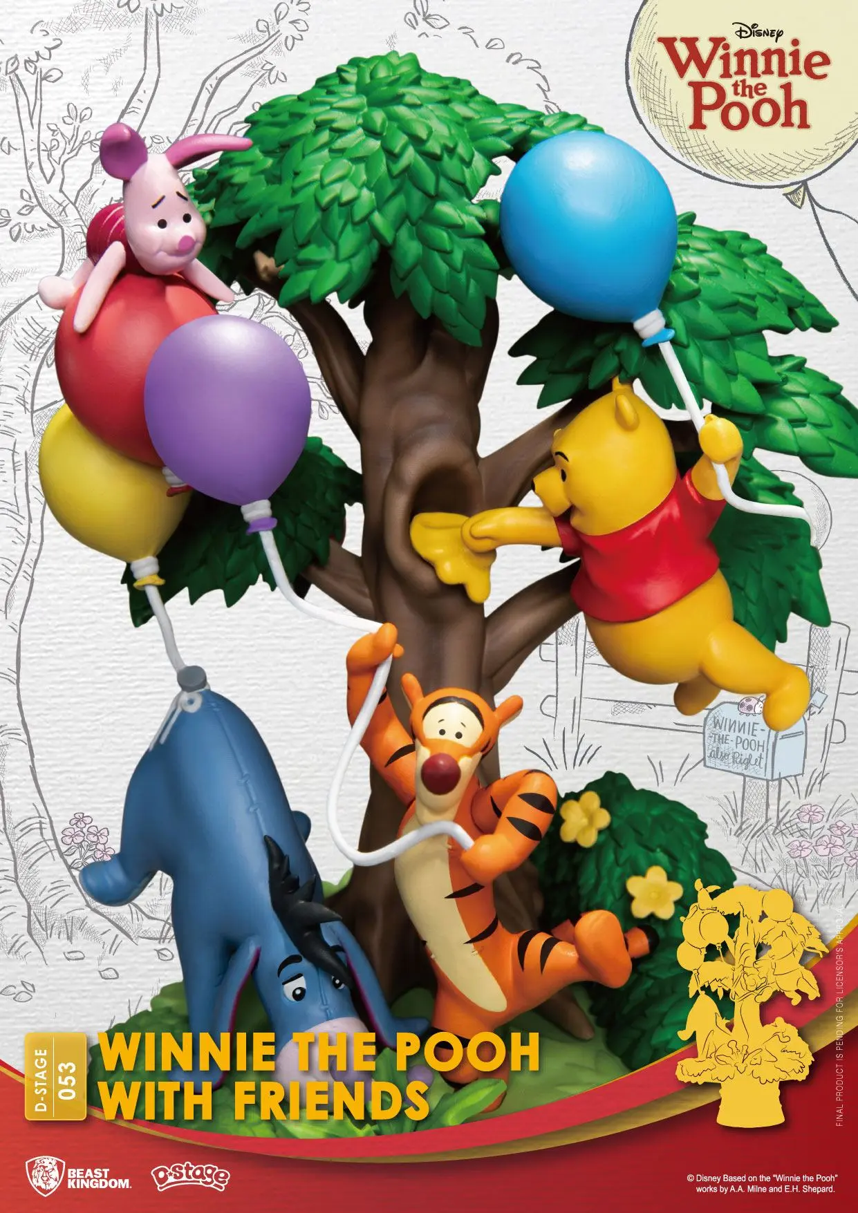 Disney D-Stage PVC Diorama Winnie The Pooh With Friends 16 cm fotografija proizvoda