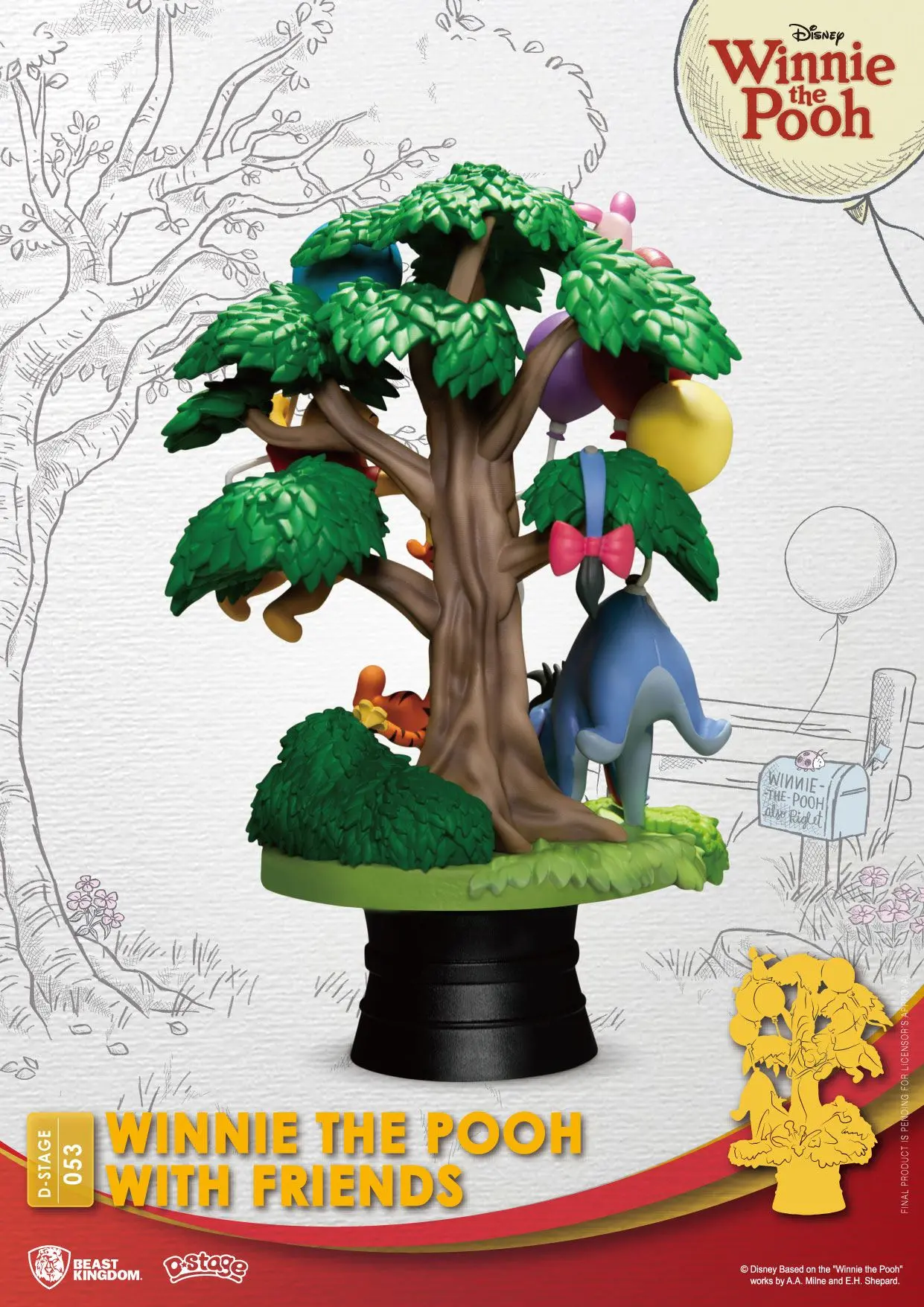 Disney D-Stage PVC Diorama Winnie The Pooh With Friends 16 cm fotografija proizvoda