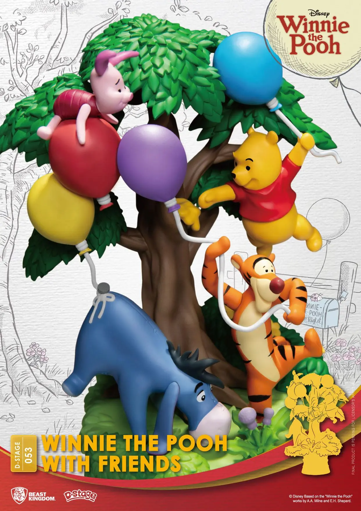 Disney D-Stage PVC Diorama Winnie The Pooh With Friends 16 cm fotografija proizvoda