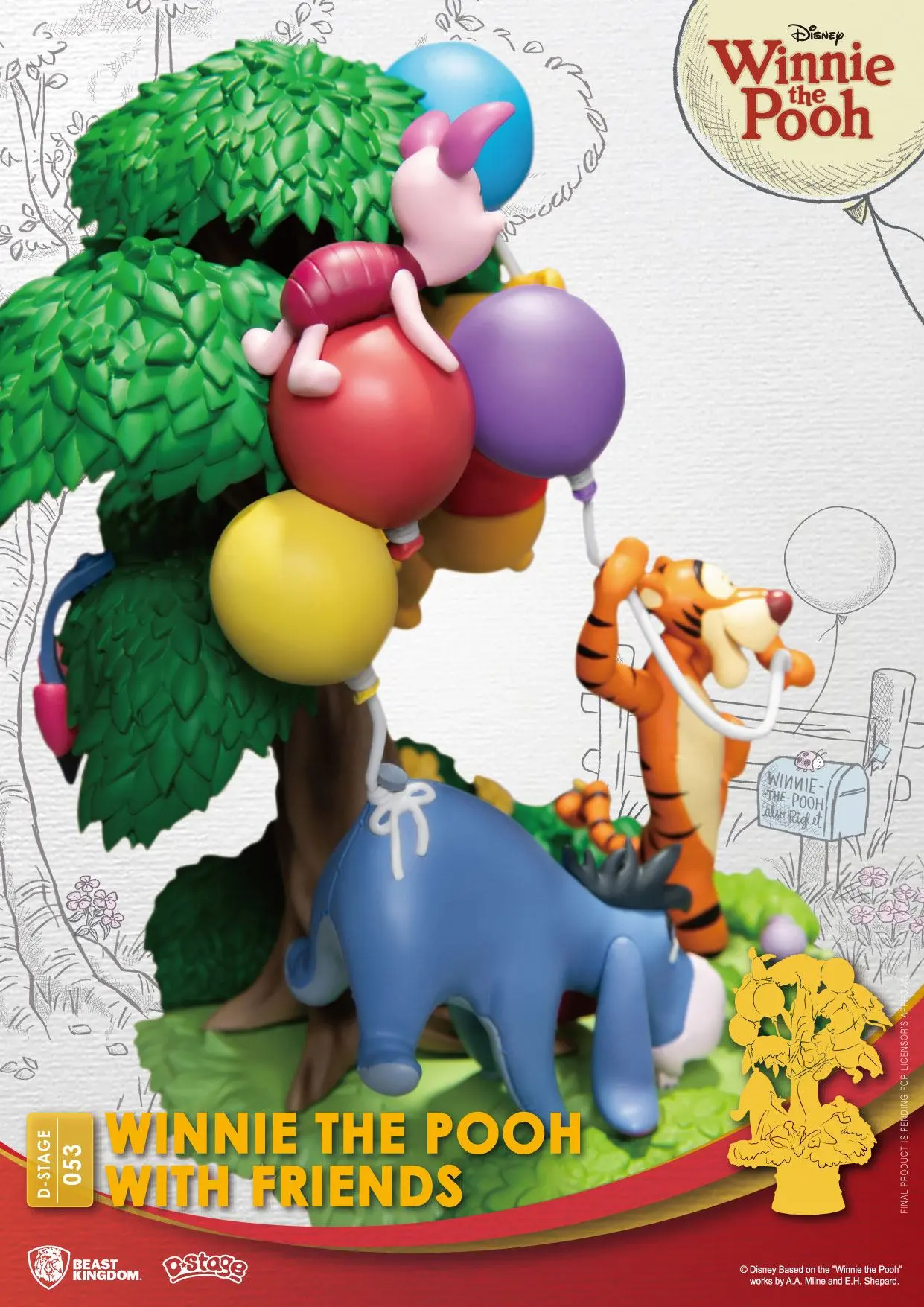 Disney D-Stage PVC Diorama Winnie The Pooh With Friends 16 cm fotografija proizvoda