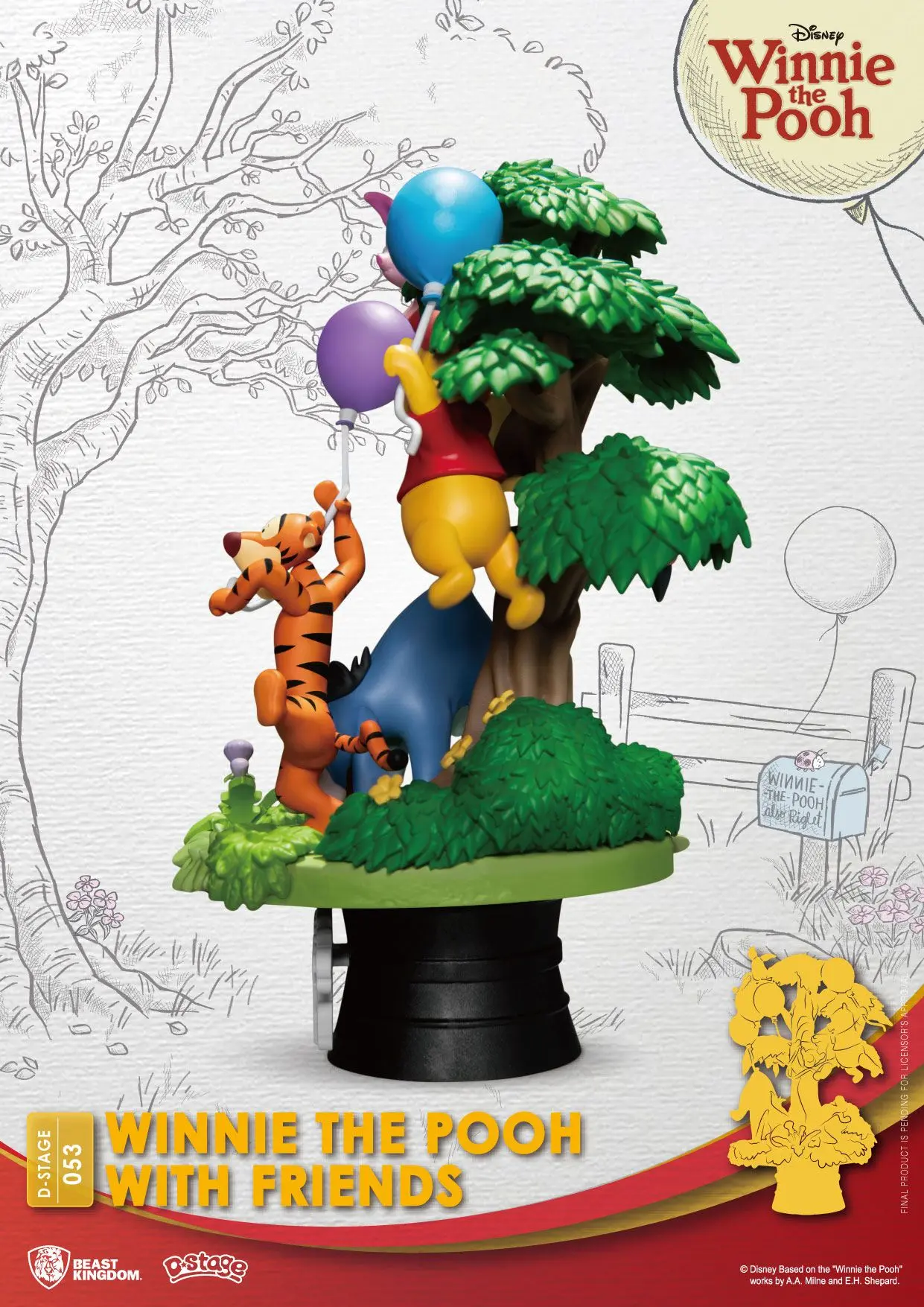 Disney D-Stage PVC Diorama Winnie The Pooh With Friends 16 cm fotografija proizvoda