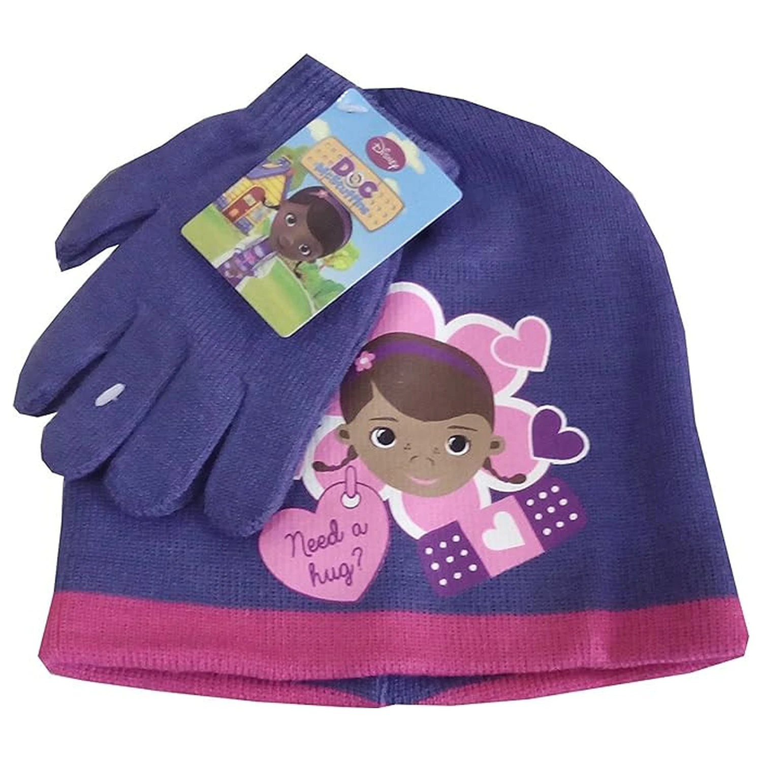 Disney Doc McStuffins Hug Purple dječja kapa i set rukavica 54 cm fotografija proizvoda