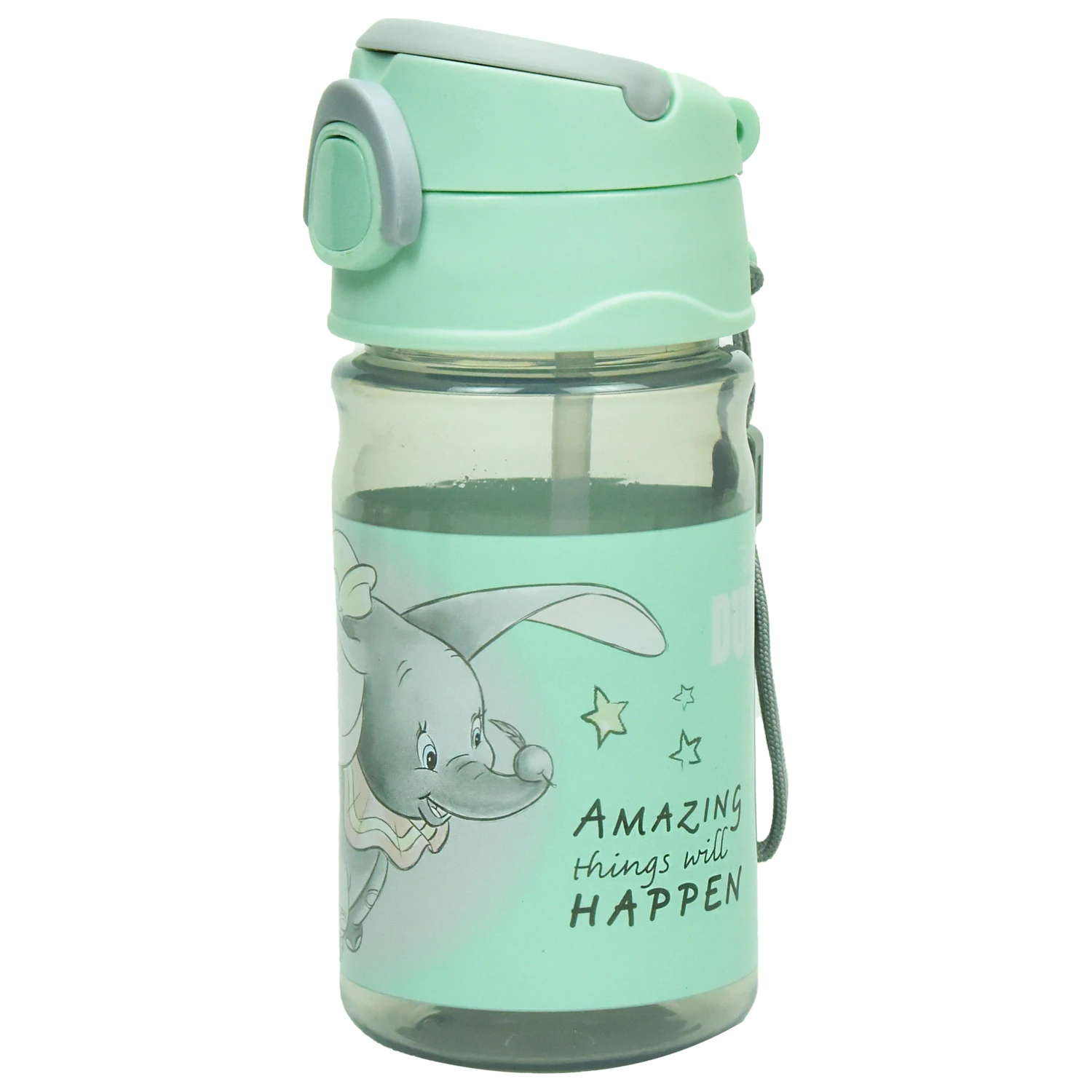 Disney Dumbo Amazing plastična boca sa slamkom i vješalicom 350 ml fotografija proizvoda