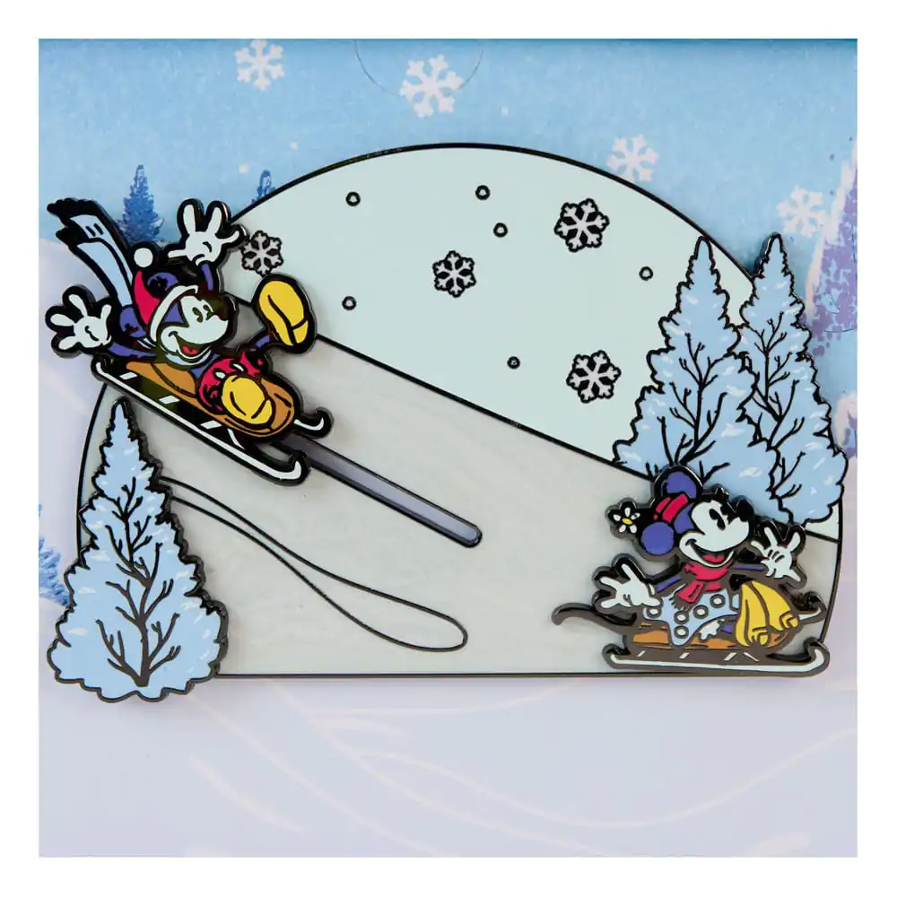 Disney by Loungefly emajlirani bedževi Mickey i prijatelji Winter Wonderland Limited Edition 8 cm fotografija proizvoda