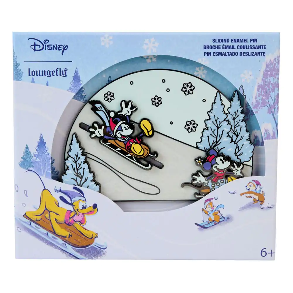 Disney by Loungefly emajlirani bedževi Mickey i prijatelji Winter Wonderland Limited Edition 8 cm fotografija proizvoda