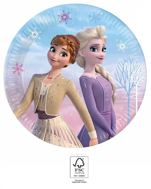 Disney Frozen II Wind Spirit, Disney Frozen II Papirnati tanjuri pakiranje od 8 komada 23 cm FSC fotografija proizvoda