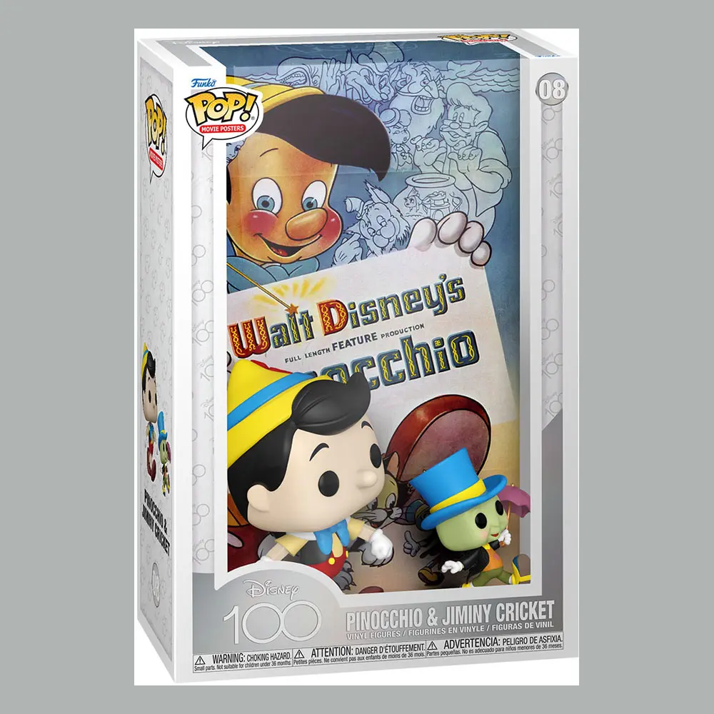 Disney POP! Filmski poster & Figura Pinocchio 9 cm fotografija proizvoda