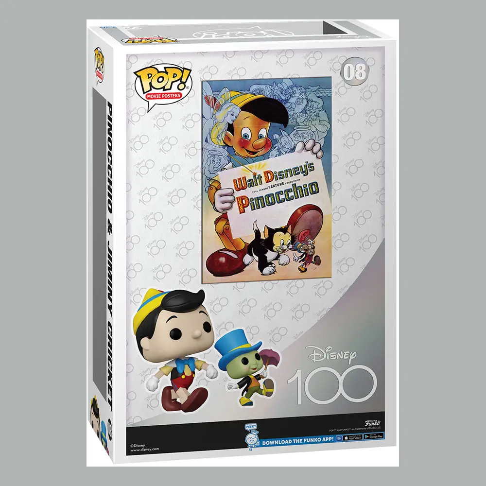 Disney POP! Filmski poster & Figura Pinocchio 9 cm fotografija proizvoda