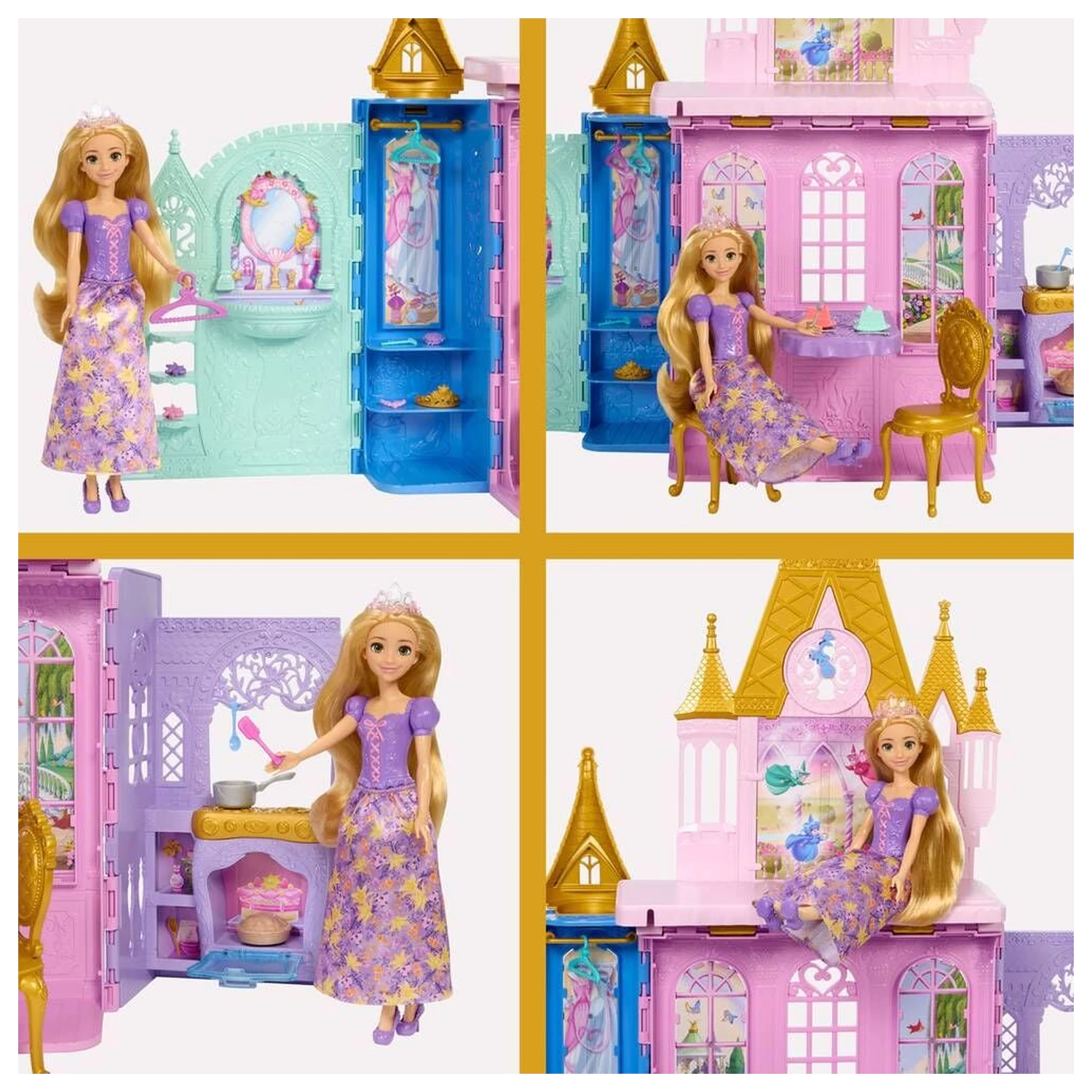 Disney Princess Rapunzel lutka i dvorac Close & Carry set za igru fotografija proizvoda